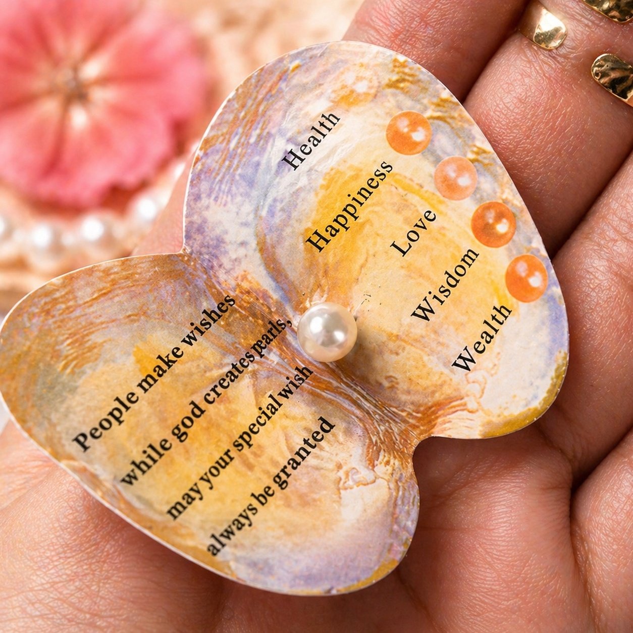 love pearl necklace gift set with wish shell & tin box love pearl necklace gift set with wish shell & tin box