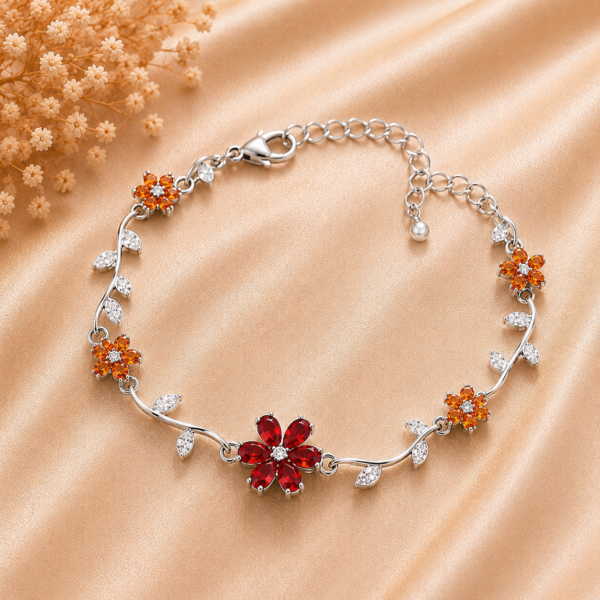 Home elegant floral crystal bracelet