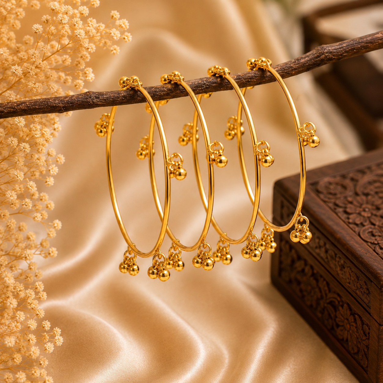gold plated traditional kada bangles(set of 8) gold plated traditional kada bangles(set of 8)