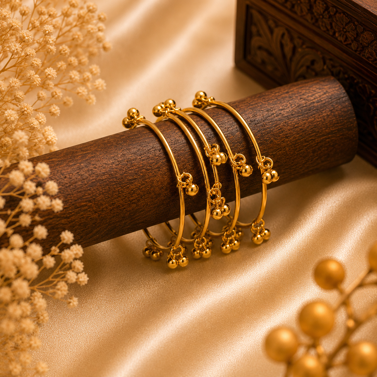 gold plated traditional kada bangles(set of 8) gold plated traditional kada bangles(set of 8)